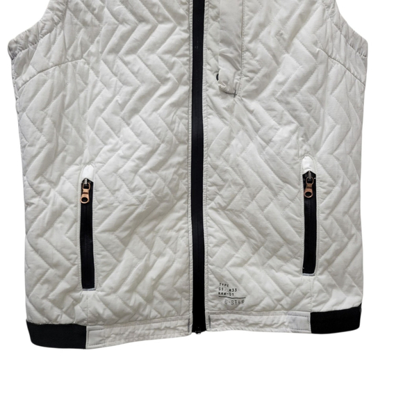 G-Star Raw Authentic Women's Quilted Full-Zip Hoodie Vest Size Medium - Picture 4 of 10